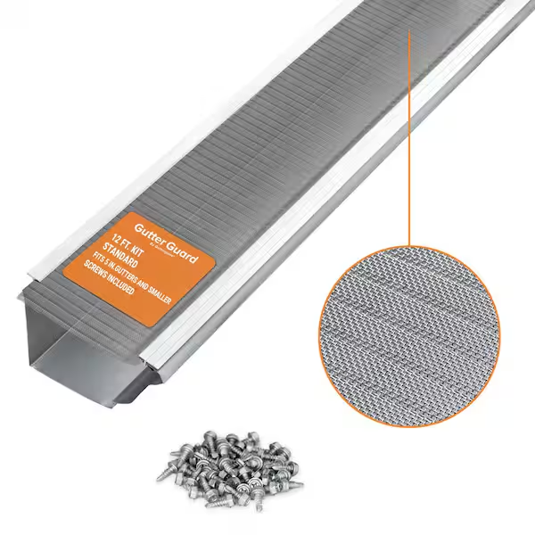 Stainless-steel micro-mesh gutter guard kit
