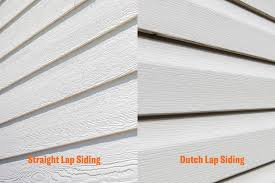 Straight lap siding compared with Dutch lap siding